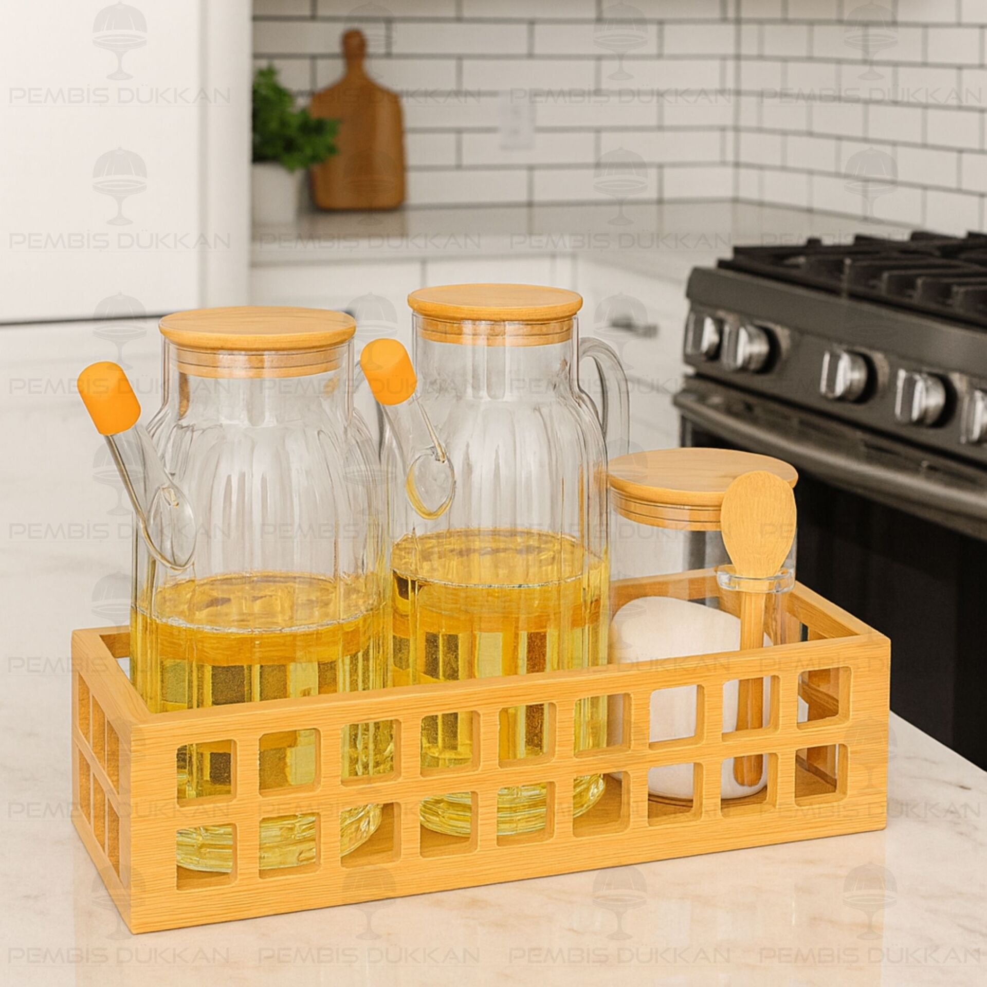 3LÜ KAFES KASALI, OCAK YANI YAĞDANLIK KOMBİN SET (GLA02 + 0110)