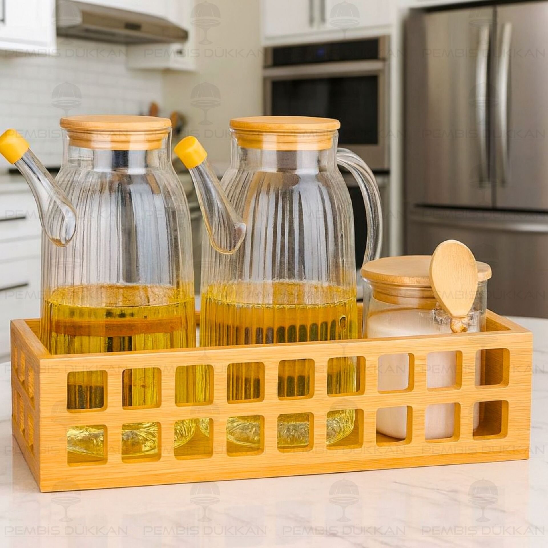 3LÜ KAFES KASALI, OCAK YANI YAĞDANLIK KOMBİN SET (GLA04 + 0110)