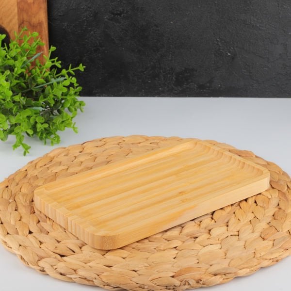 BAMBU DİKDÖRTGEN KAHVALTILIK KAYIK & YAĞDANLIK ALTLIĞI (574)