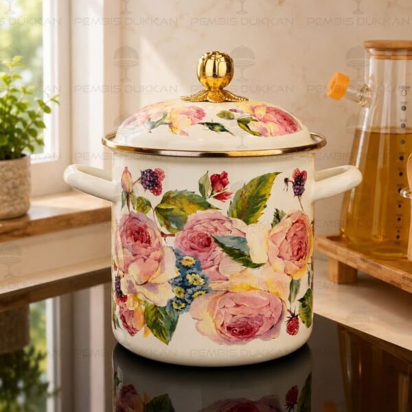 ROSE DELUXE EMAYE 16CM KUŞKONMAZ BAKRAÇ