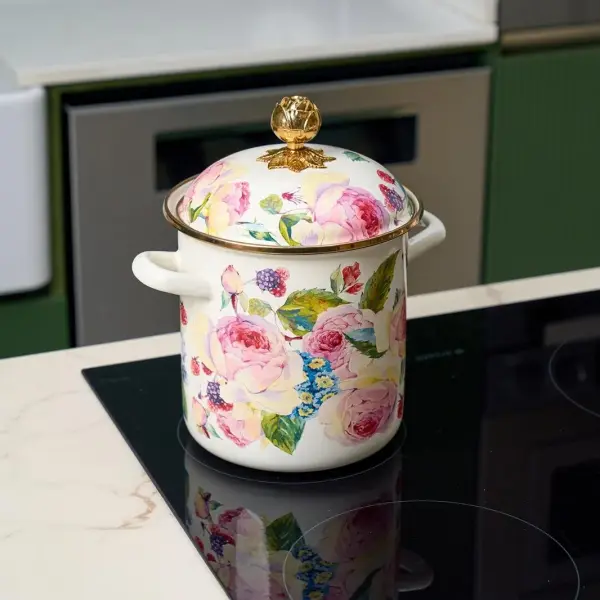 ROSE DELUXE EMAYE 16CM KUŞKONMAZ BAKRAÇ