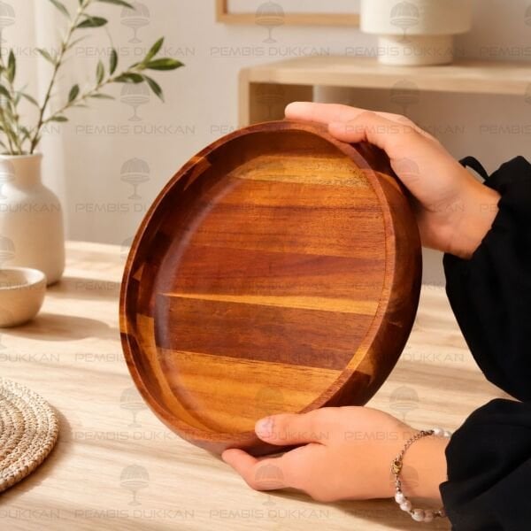 AKASYA YUVARLAK 25CM BOMBELİ KASE (7B290)