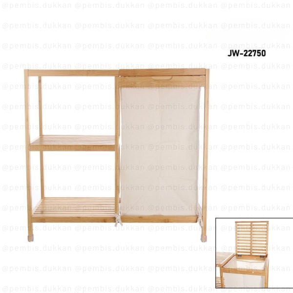 BAMBU RAFLI ÇOK AMAÇLI ÇAMAŞIR SEPETİ (JW-22750)
