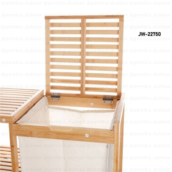 BAMBU RAFLI ÇOK AMAÇLI ÇAMAŞIR SEPETİ (JW-22750)
