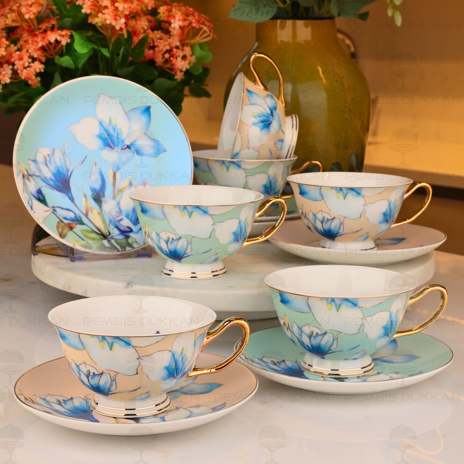 PANSY 6 KİŞİLİK ÇAY FİNCAN TAKIMI