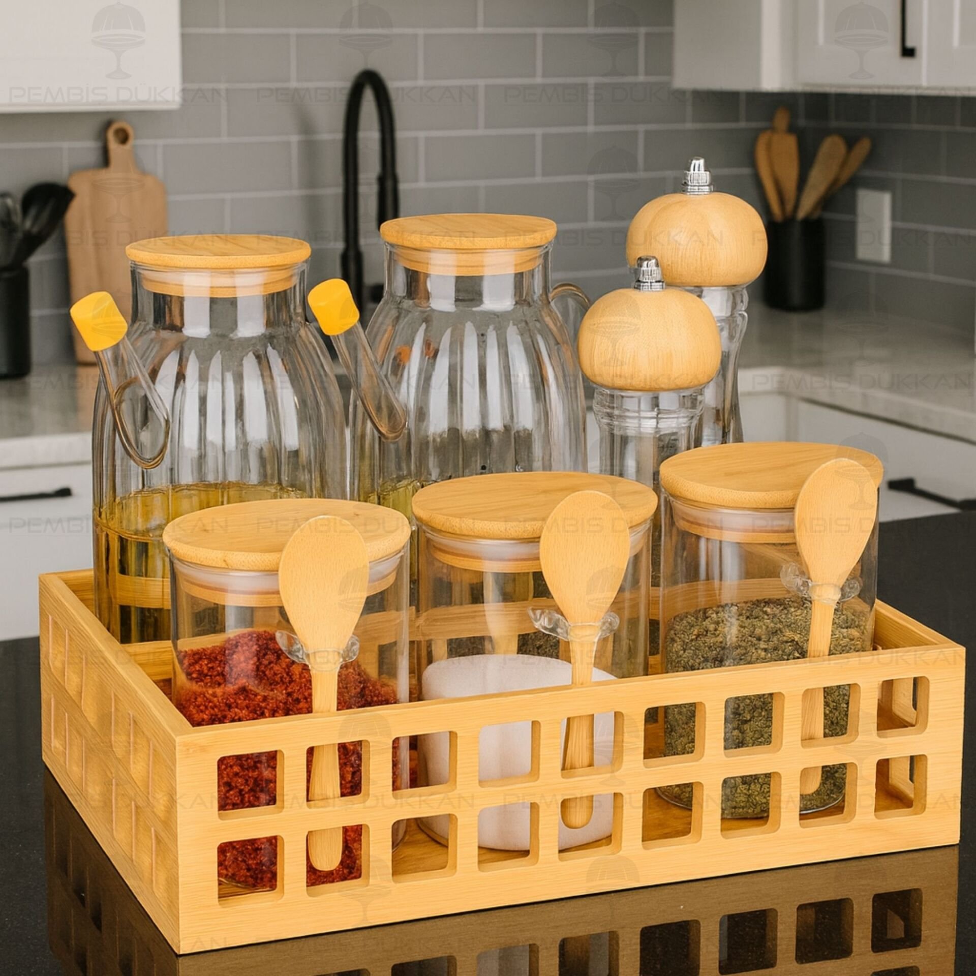 7Lİ ÇİFT KAFES KASALI, OCAK YANI YAĞDANLIK KOMBİN SET NO7