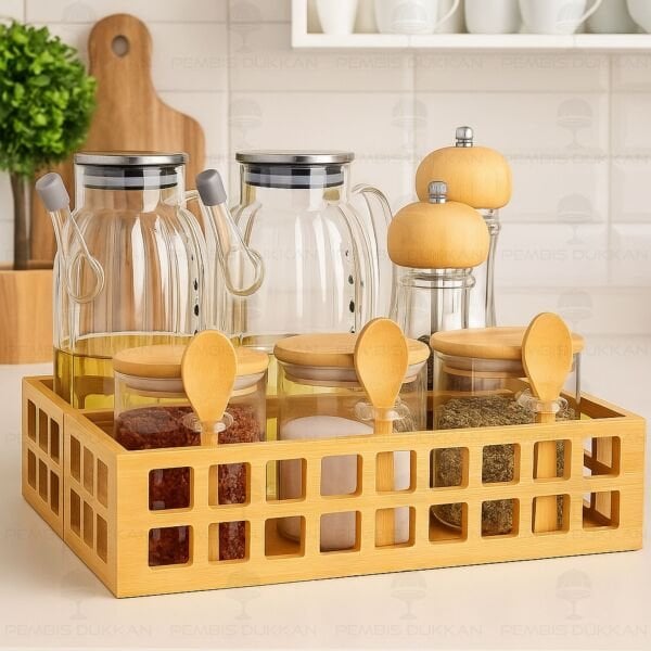 7Lİ ÇİFT KAFES KASALI, OCAK YANI YAĞDANLIK KOMBİN SET NO8