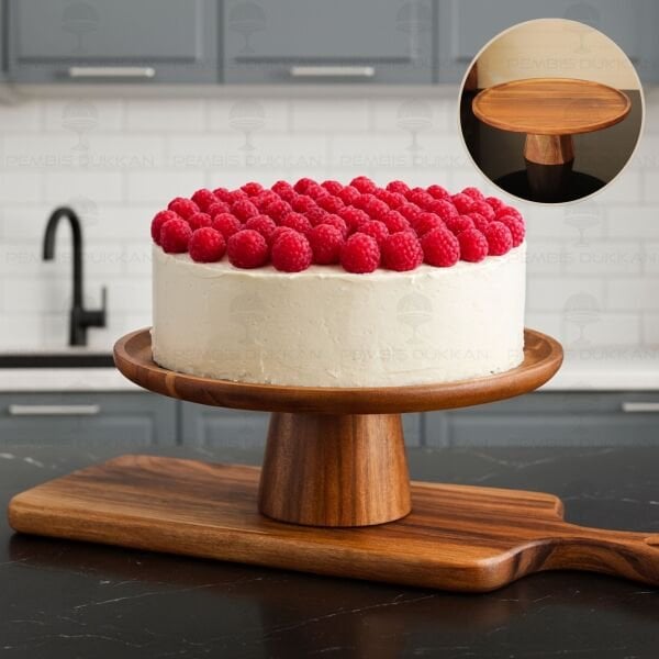 AKASYA 30CM LİDEA AYAKLI SUNUM & KEK, PASTA STANDI (8B59)