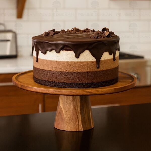 AKASYA 30CM LİDEA AYAKLI SUNUM & KEK, PASTA STANDI (8B59)