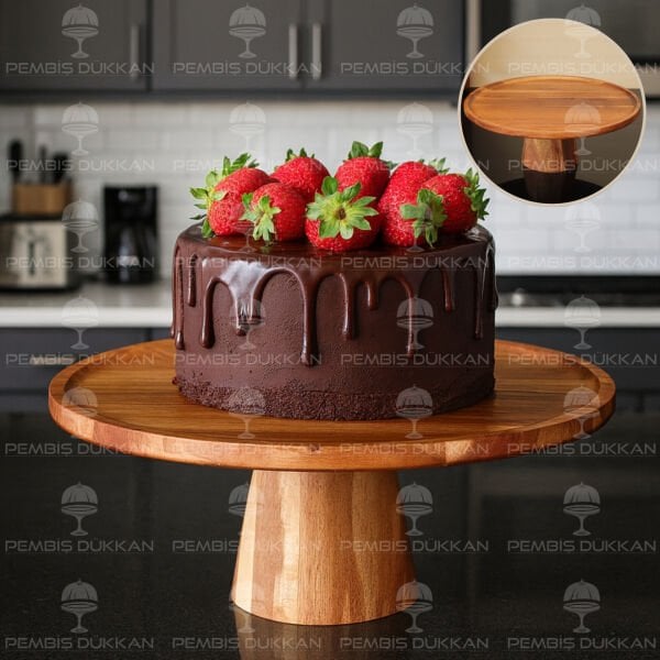 AKASYA 30CM LİDEA AYAKLI SUNUM & KEK, PASTA STANDI (8B59)