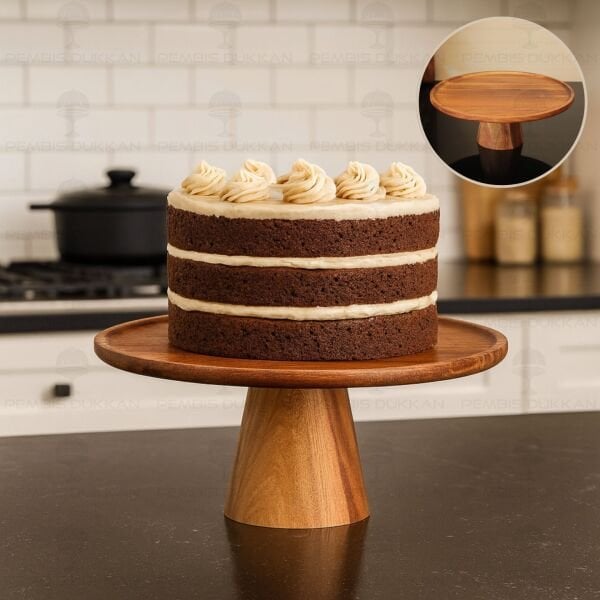 AKASYA 28CM LİDEA AYAKLI SUNUM & KEK, PASTA STANDI (8B57)