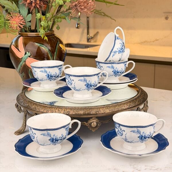 BLUE LİFE 6 KİŞİLİK ÇAY FİNCAN TAKIMI