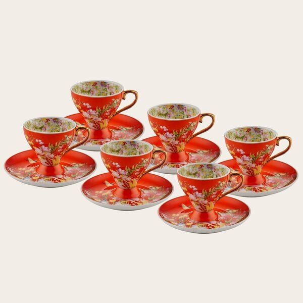TURUNCU 6 KİŞİLİK KAHVE FİNCAN TAKIMI (AZR 005)