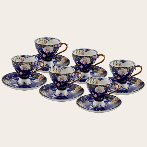 LACİVERT 6 KİŞİLİK KAHVE FİNCAN TAKIMI (AZR 005)