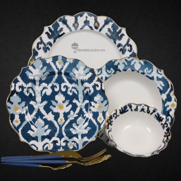 PİNKMORE BLUENTO YEMEK TAKIMI 24 PARÇA