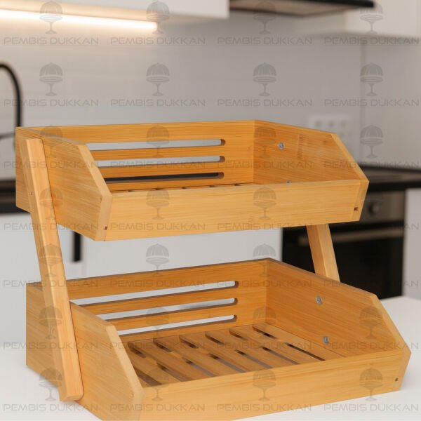 2 KATLI BAMBU ÇOK AMAÇLI SUNUMLUK RAF (MIEN-725)