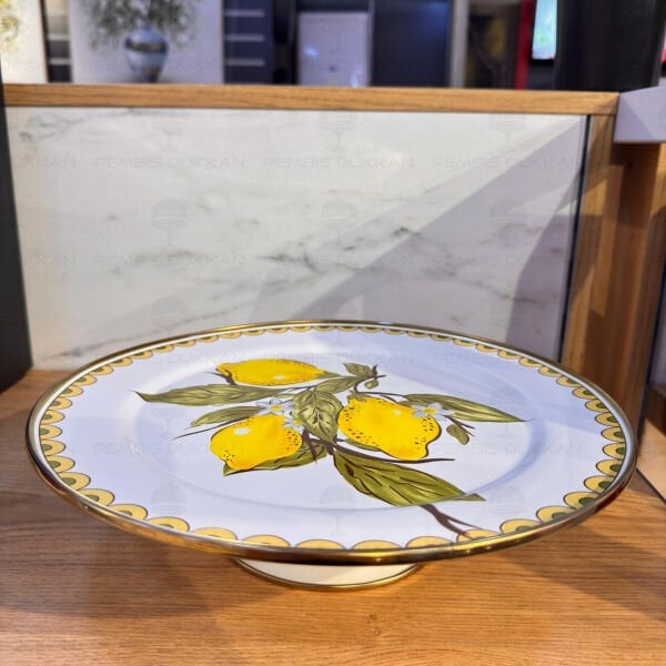 LİNDA EMAYE 30CM AYAKLI PASTA STANDI