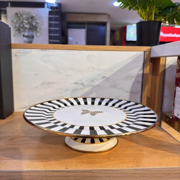PAPİLLON EMAYE 30CM AYAKLI PASTA STANDI