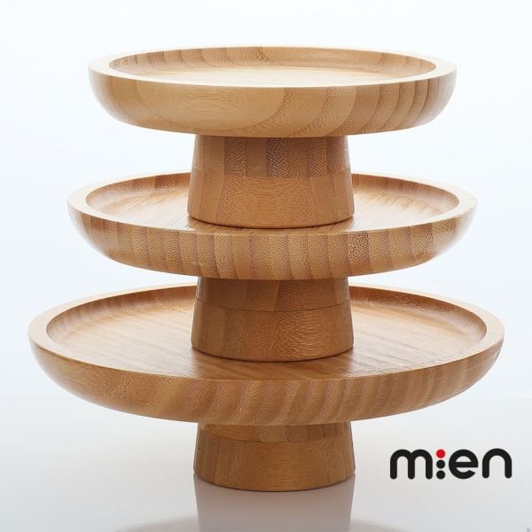 15 CM BAMBU YUVARLAK AYAKLI SUNUMLUK MİEN-1292