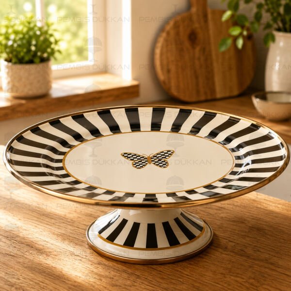 Papillon Emaye 30cm Ayaklı Pasta Standı