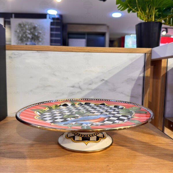 PARADİSE EMAYE 30CM AYAKLI PASTA STANDI