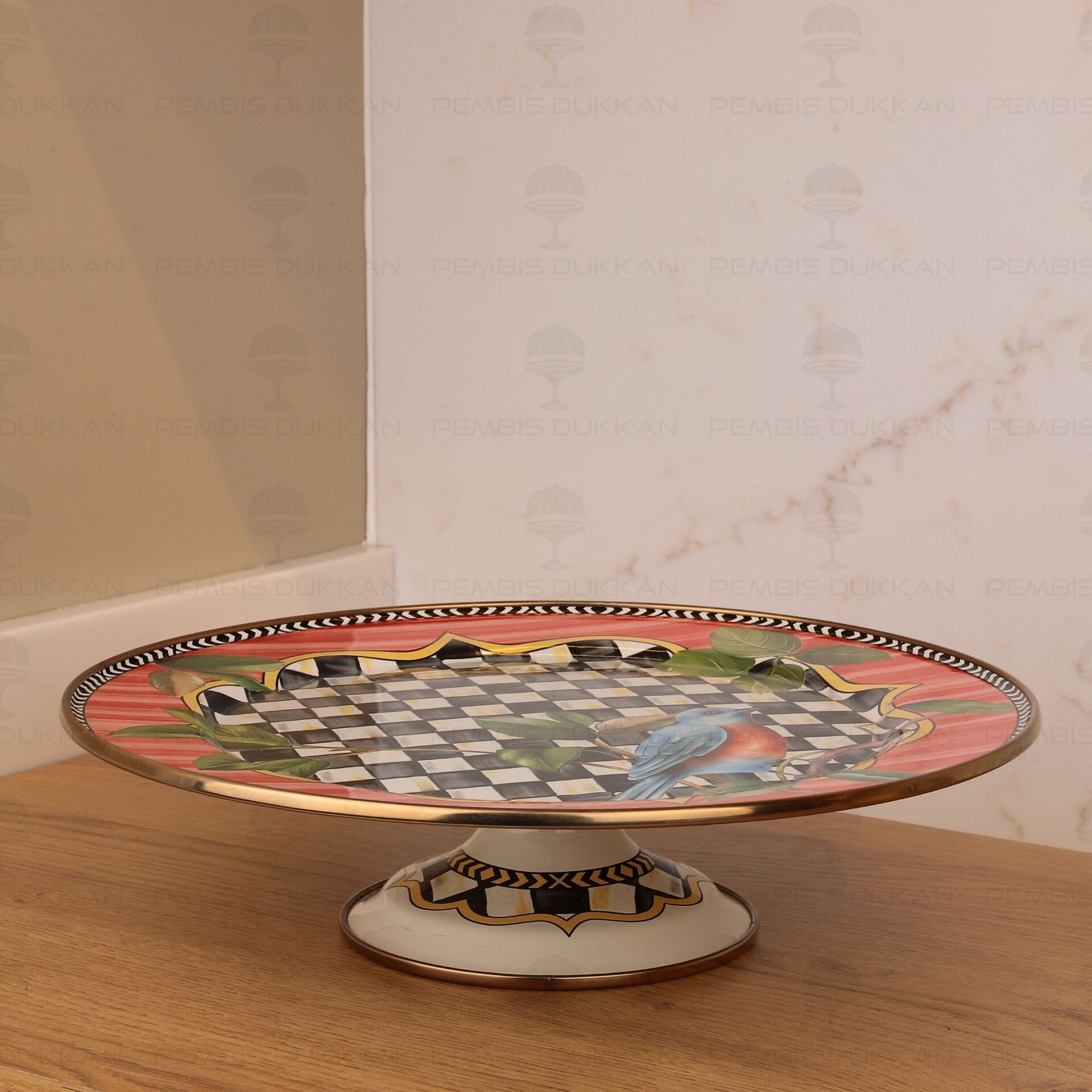 PARADİSE EMAYE 30CM AYAKLI PASTA STANDI