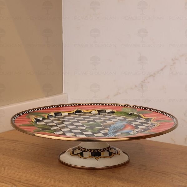 PARADİSE EMAYE 30CM AYAKLI PASTA STANDI