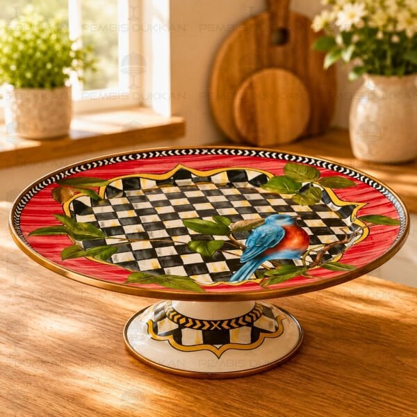 PARADİSE EMAYE 30CM AYAKLI PASTA STANDI
