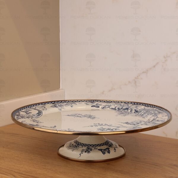 BLUE LİFE EMAYE 30CM AYAKLI PASTA STANDI