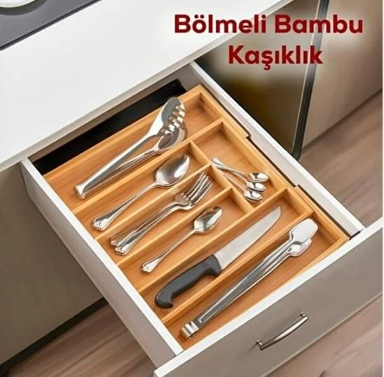 BAMBU ÇEKMECE İÇİ KAŞIKLIK & ORGANİZER (MIEN-316)