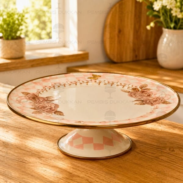 ROSADORA EMAYE 30CM AYAKLI PASTA STANDI