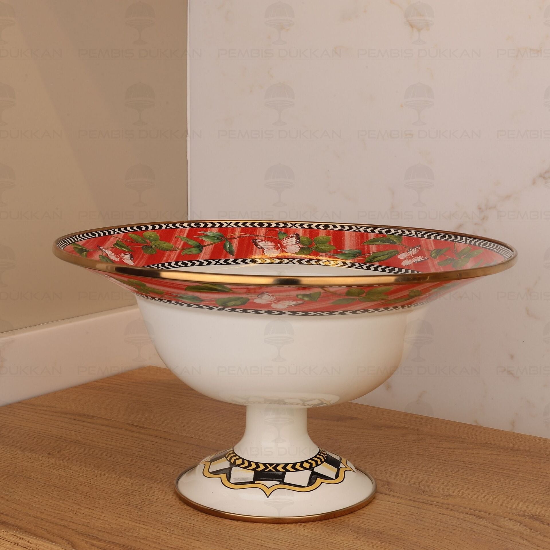 PARADİSE EMAYE 30CM AYAKLI MEYVELİK