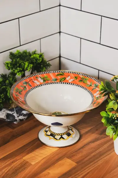 PARADİSE EMAYE 30CM AYAKLI MEYVELİK