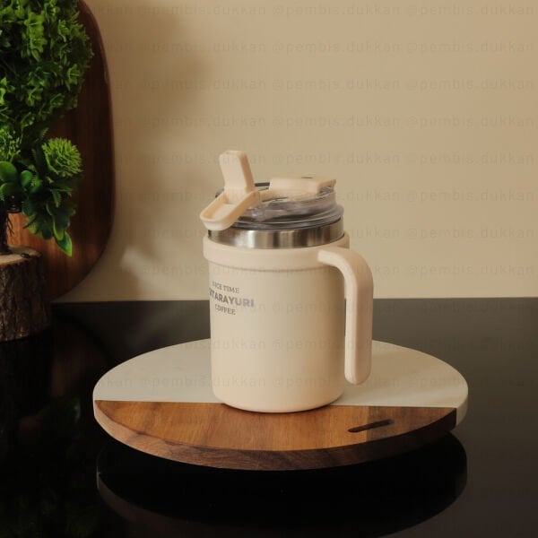 1 ADET AROW MUG 500 ML TERMOS KREM