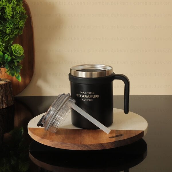 1 ADET AROW MUG 500 ML TERMOS SİYAH