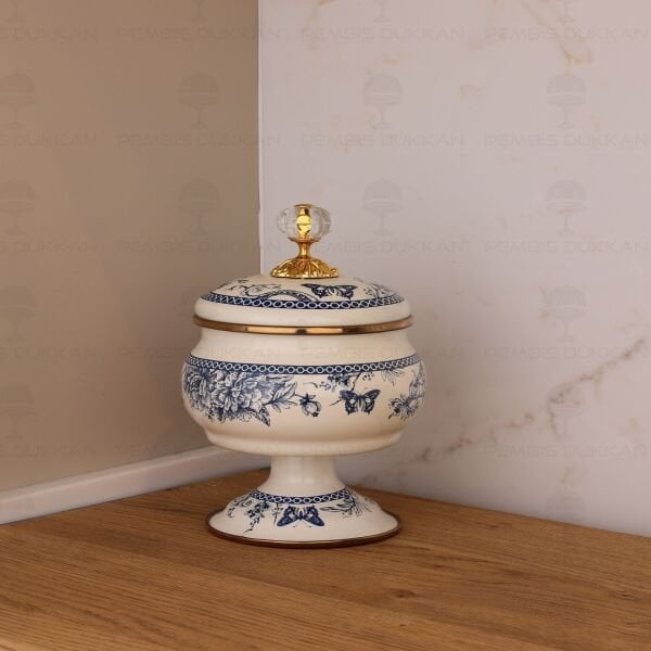 BLUE LİFE EMAYE AYAKLI ŞEKERLİK