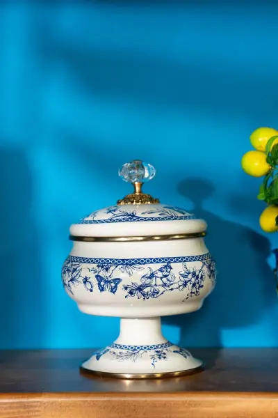 BLUE LİFE EMAYE AYAKLI ŞEKERLİK