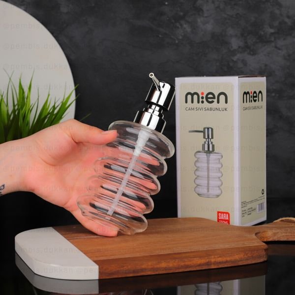 1 ADET ŞERİTLİ 330ML GRİ KAPAKLI SIVI SABUNLUK (1330G)