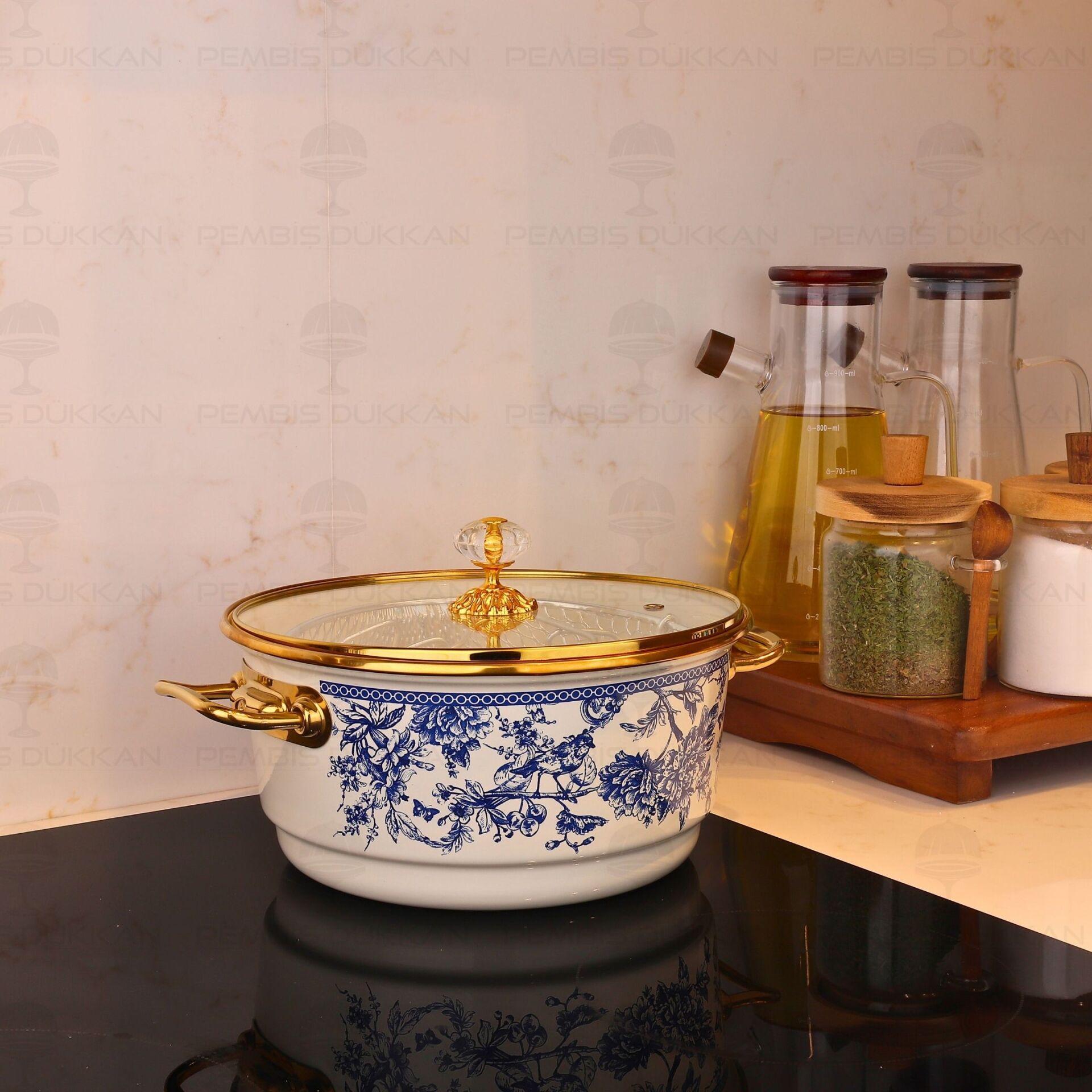 BLUE LİFE 22CM EMAYE KIZARTMA TENCERESİ