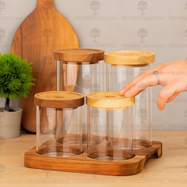 4LÜ SOLEDO TEZGAH ÜSTÜ BAHARATLIK SET (1325)