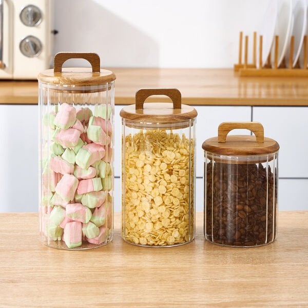 3LÜ LENNY AKASYA KAPAKLI TEZGAH ÜSTÜ KAVANOZ SET (9R28)