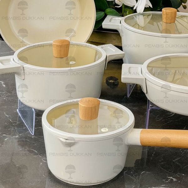 PİNK&MORE FİORE 9 PARÇA TENCERE SET