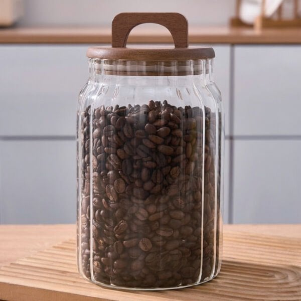 LENNY 3000ML AKASYA KAPAKLI, ÇİZGİLİ KAVANOZ (9R33)
