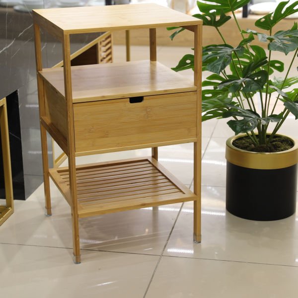 BAMBU ÇOK AMAÇLI ÇEKMECELİ RAF (JW22230)