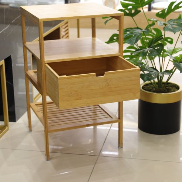 BAMBU ÇOK AMAÇLI ÇEKMECELİ RAF (JW22230)