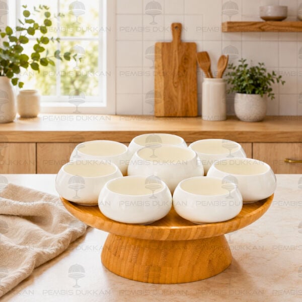 Vento Masa Ortası Bambu Standlı Reçellik Kombin Set 10