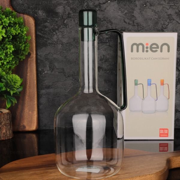 BOROSİLİKAT CAM 1300ML UZUN SÜRAHİ 1332 ( RENK SEÇİNİZ )