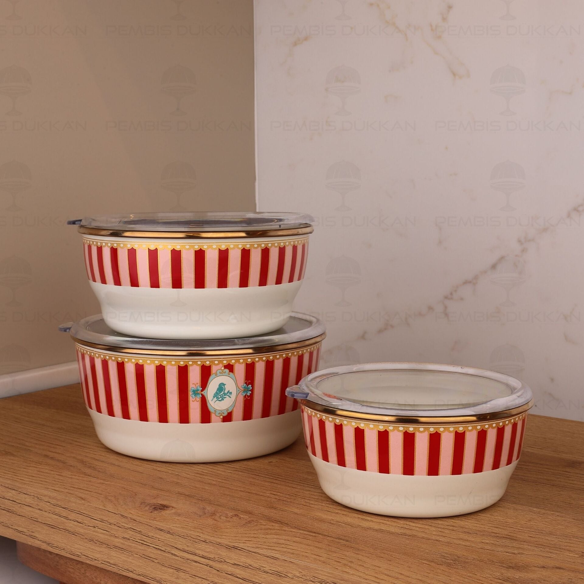 BELLİSİMA 3LÜ EMAYE SAKLAMA KABI