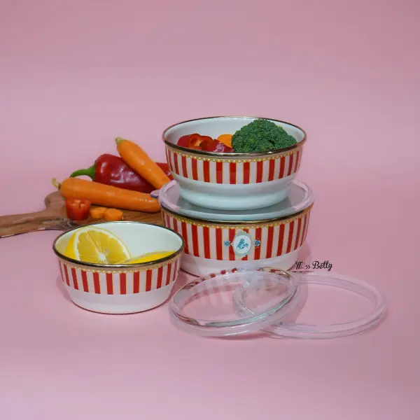 BELLİSİMA 3LÜ EMAYE SAKLAMA KABI