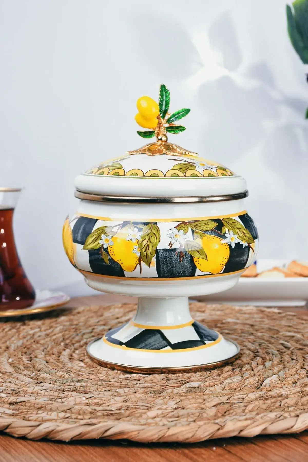 LİNDA EMAYE AYAKLI ŞEKERLİK